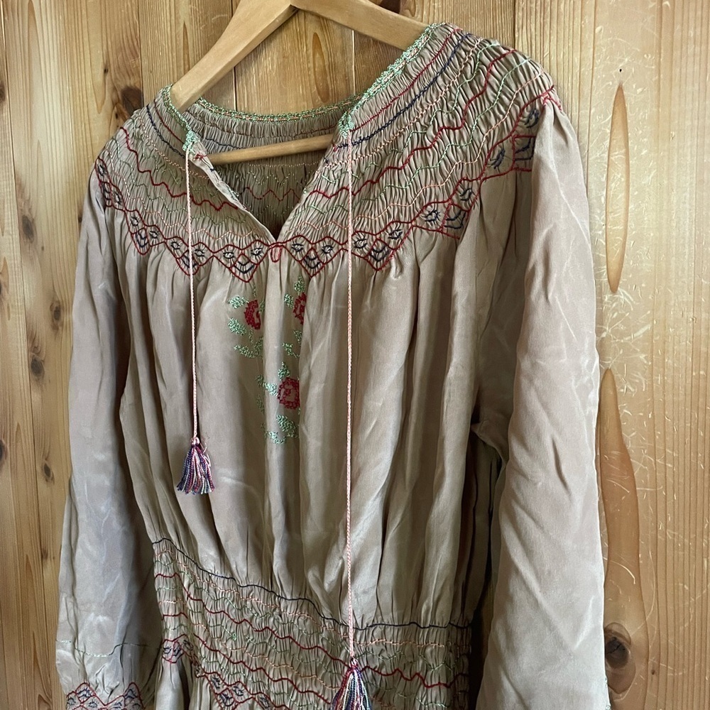 Vintage Handmade Silk Embroidered Hungarian Peasa… - image 2